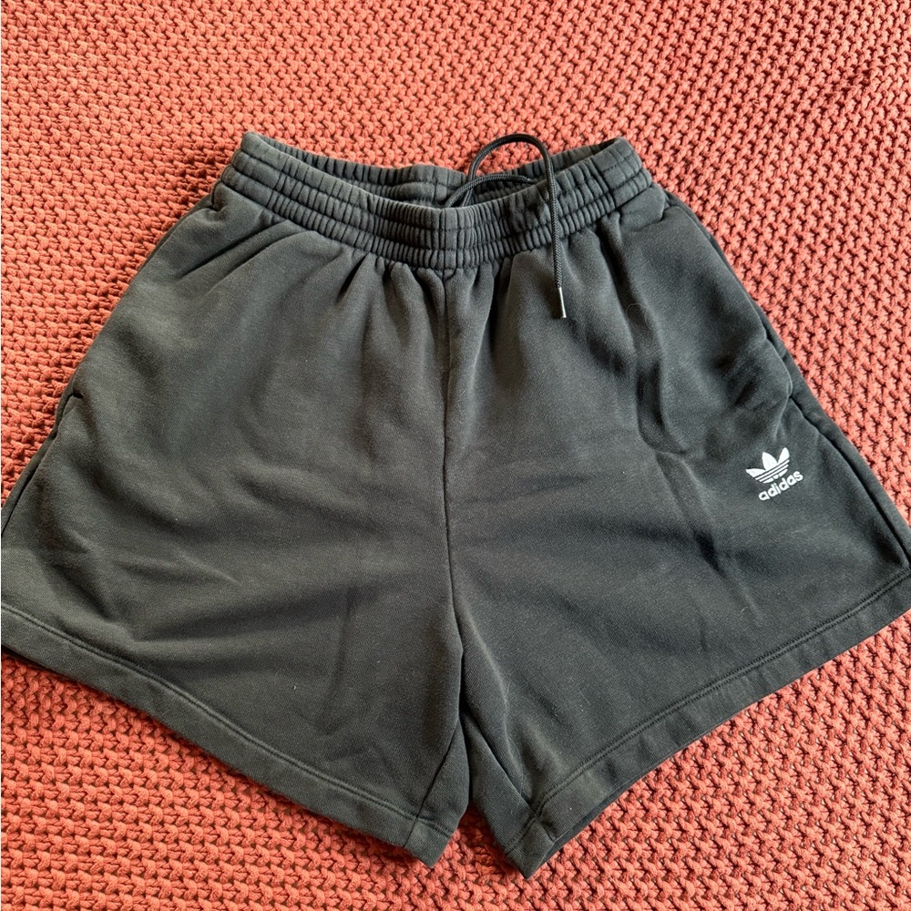 Adidas Black Athletic Shorts with Elastic Waistband